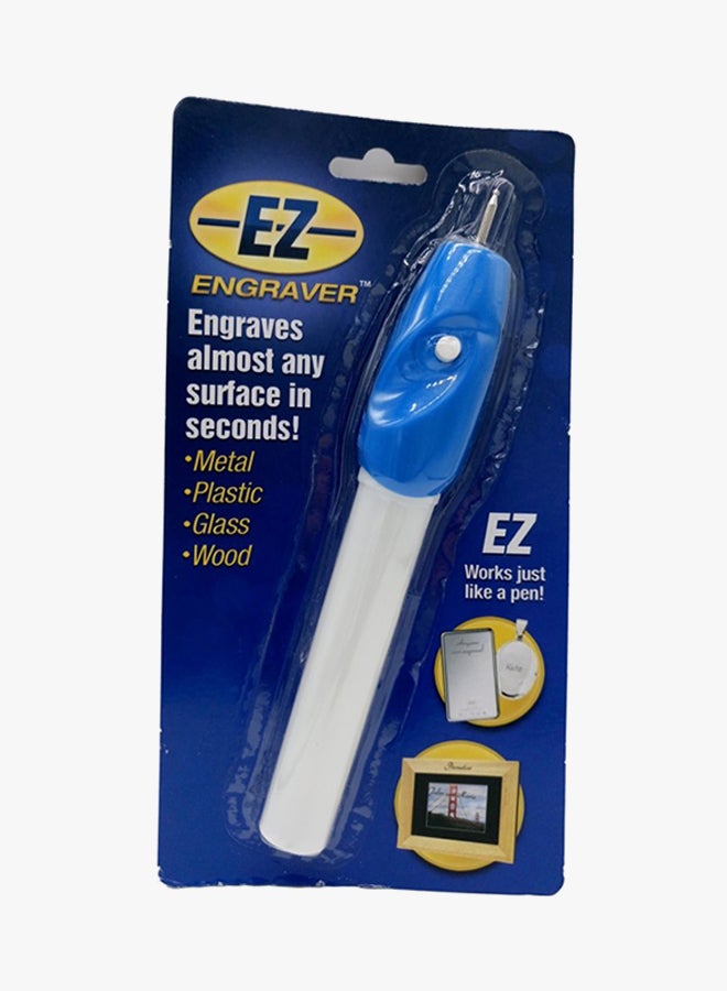 أداة نحت كهربائية على شكل قلم أزرق/ أبيض - Image 3