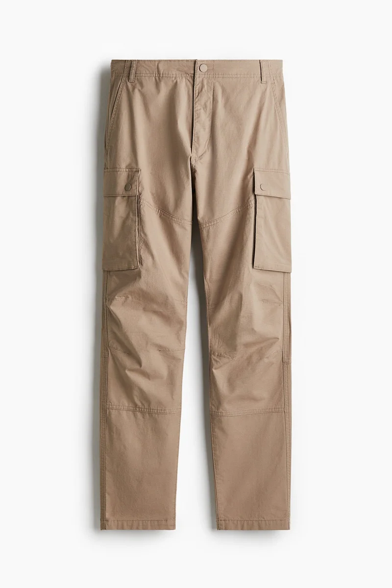 H&M Slim Fit Ripstop Cargo Trousers