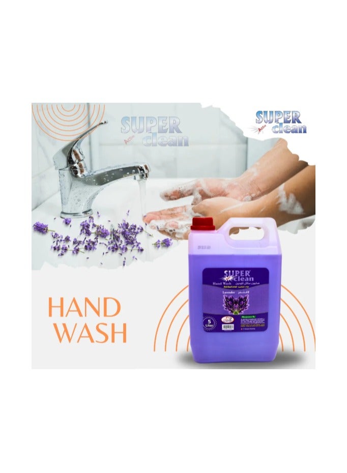 Superclean Hand Wash Lavender 5 Litre | Gentle Liquid Hand Soap with Relaxing Lavender Fragrance - Image 2
