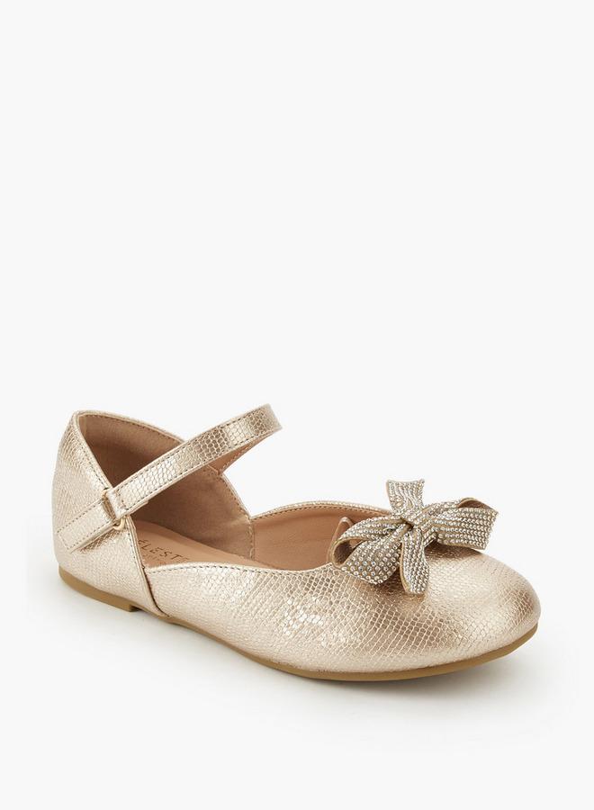 Celeste Girls Embellished Bow Ballerina Shoes Ramadan Collection - Image 1