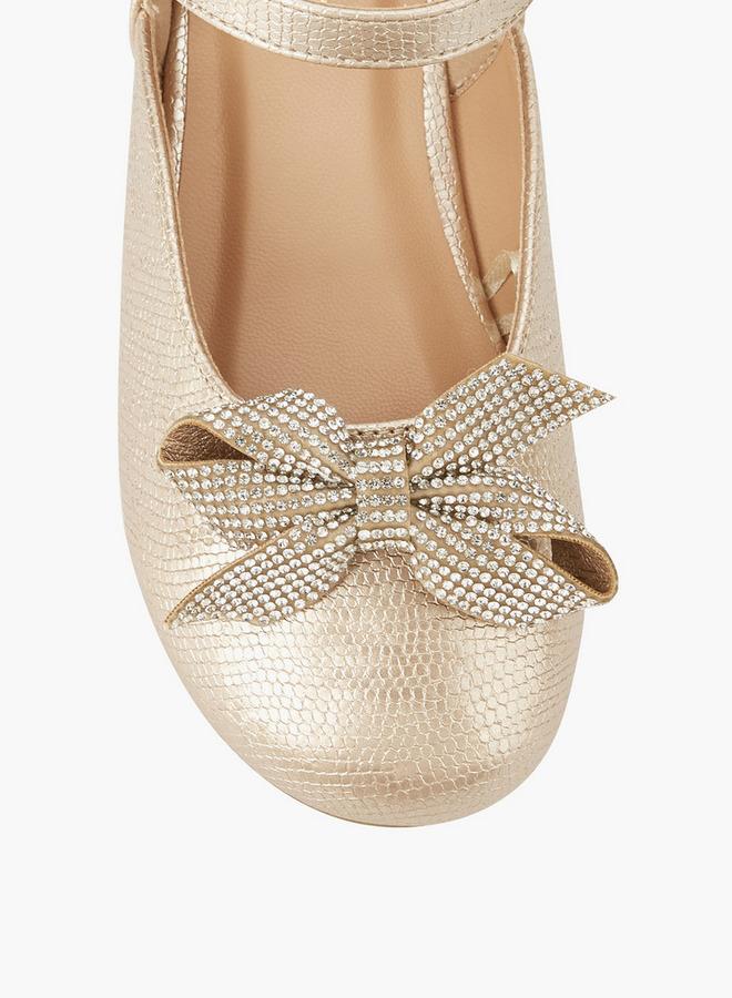 Celeste Girls Embellished Bow Ballerina Shoes Ramadan Collection - Image 4