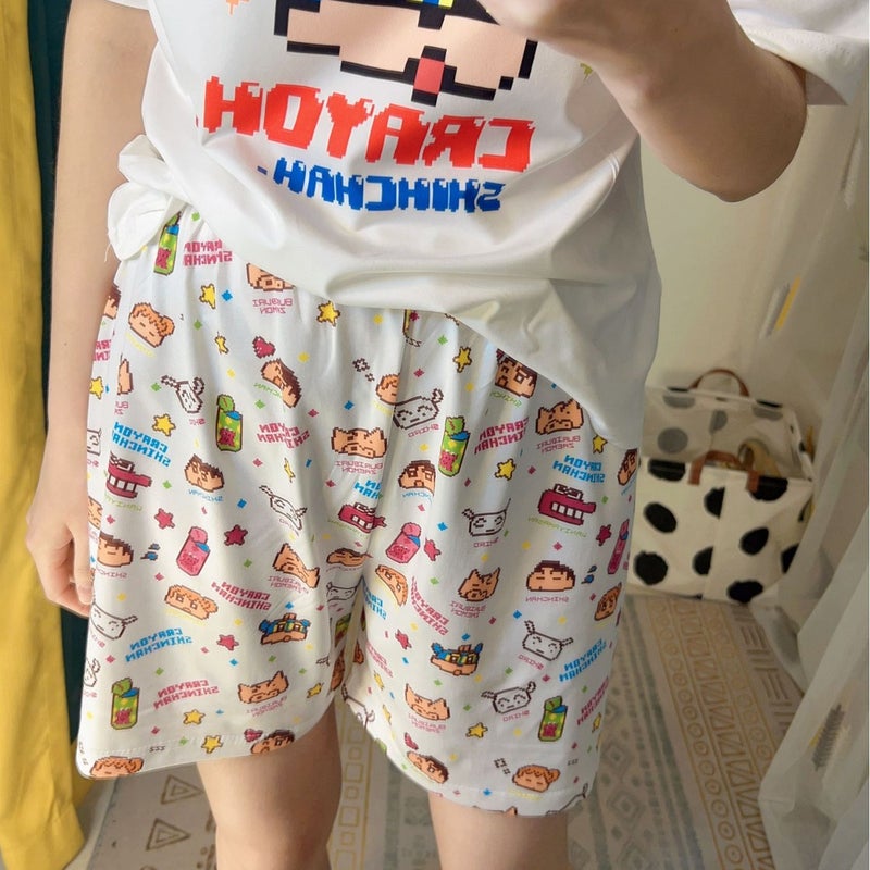 Walking Pants! New Cartoon Pajama Pants Women'S Summer Loose Home Casual Shorts Summer Wearable Pants - Image 5