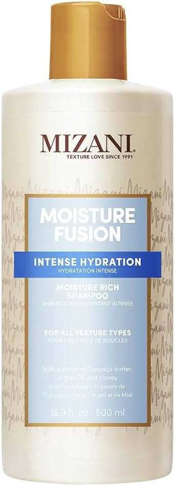 Mizani Moisture Rich Shampoo For Curly and Coily Hair Intense LongLasting Hydration Formula Infused With Honey and Argan Oil Moisture Fusion Rich Shampoo 500ml - Image 1