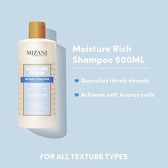 Mizani Moisture Rich Shampoo For Curly and Coily Hair Intense LongLasting Hydration Formula Infused With Honey and Argan Oil Moisture Fusion Rich Shampoo 500ml - Image 2