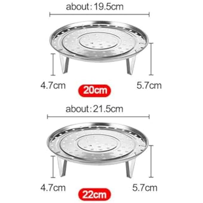 WUZIA 2Pcs Stainless Steel Steamer Basket Egg Rack Set Durable Kitchen Dining Pot Accessories For Efficient Cooking - Image 3