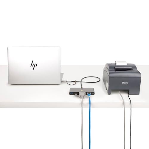 StarTech.com 2-Port USB-C Hub with Gb Ethernet and RS232 FTDI Serial, Attached USB-C to USB-A Dongle, 100W PD Pass-Through, 2X USB-A 5Gbps - Image 5