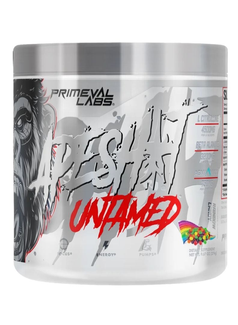 مكمل غذائي APE Sh*T Preworkout من Primeval Labs، 40 وجبة، حلوى قوس قزح
