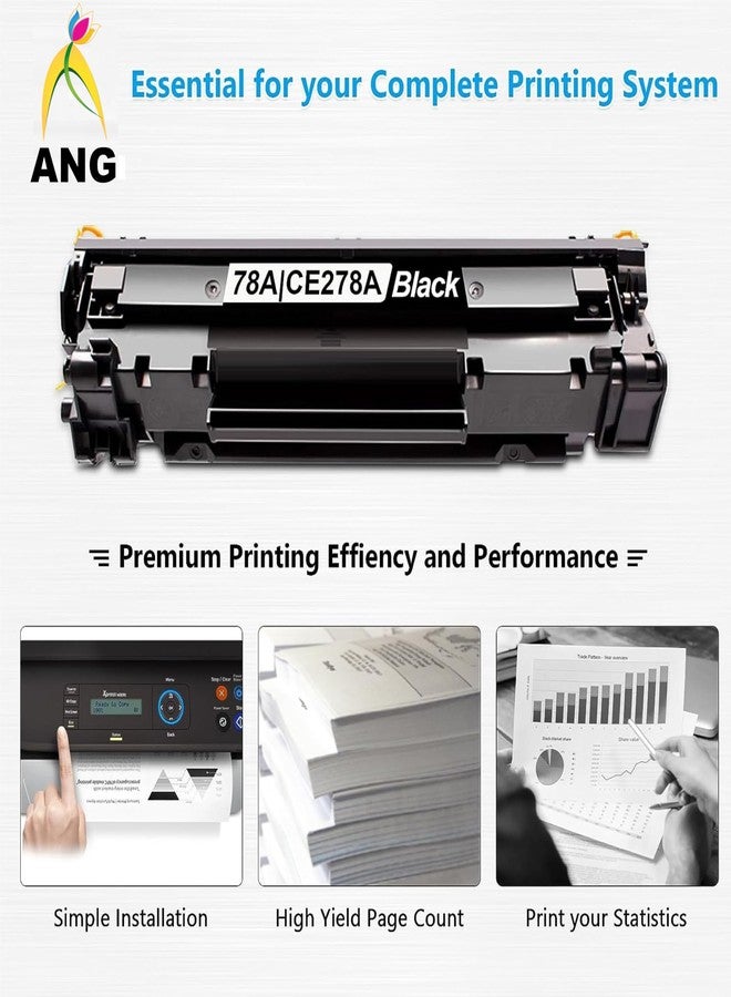 ANG Compatible Toner Cartridge Replacement for HP 78A CE278A | Black Laser Printer Toner for HP LaserJet P1560 P1566 P1606 P1606dn M1536dnf MFP Printer | Approx 2100 Page Yield Each (Pack of 2) - Image 3