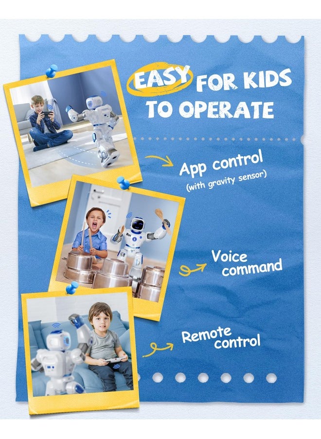 RUKO Ruko 1088 Smart Robots for Kids, Large Programmable Interactive RC Robot with Voice Control, APP Control, Present for 4 5 6 7 8 9 Years Old Kids Boys and Girls  - Image 5