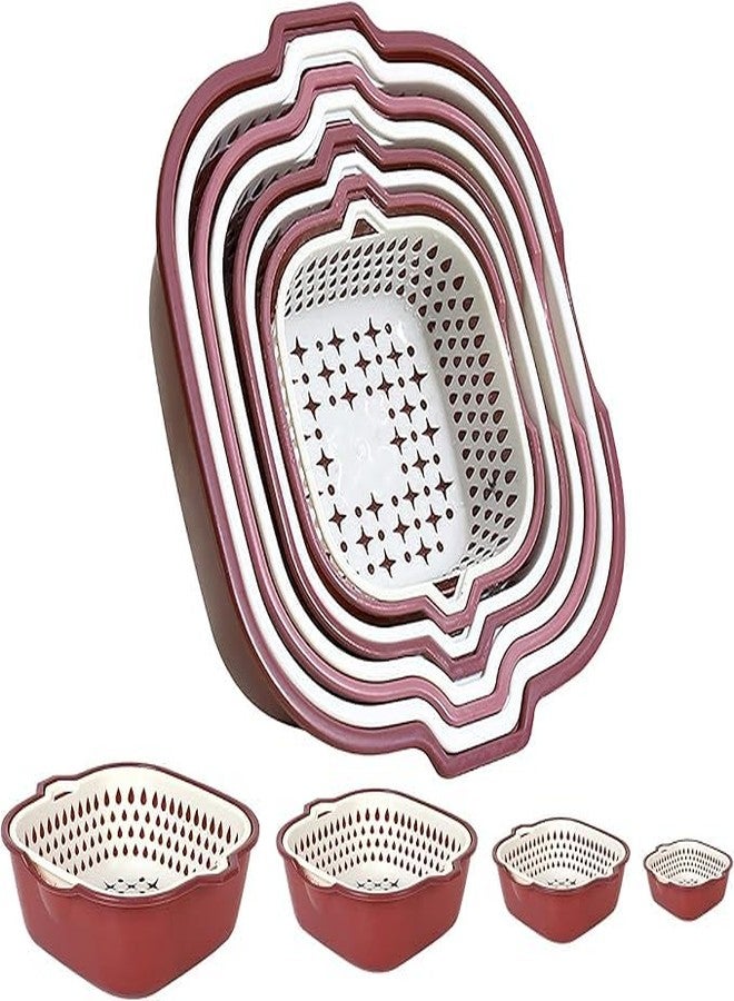 FIKKANI 6 pic Multi-Layer Vegetable Washing Baskets in The Kitchen Fruit Baskets Multi-Layer Stackable Plastic Vegetable Sinks, Soaking and Washing Fruits and Vegetables(Set of 1) - Image 1