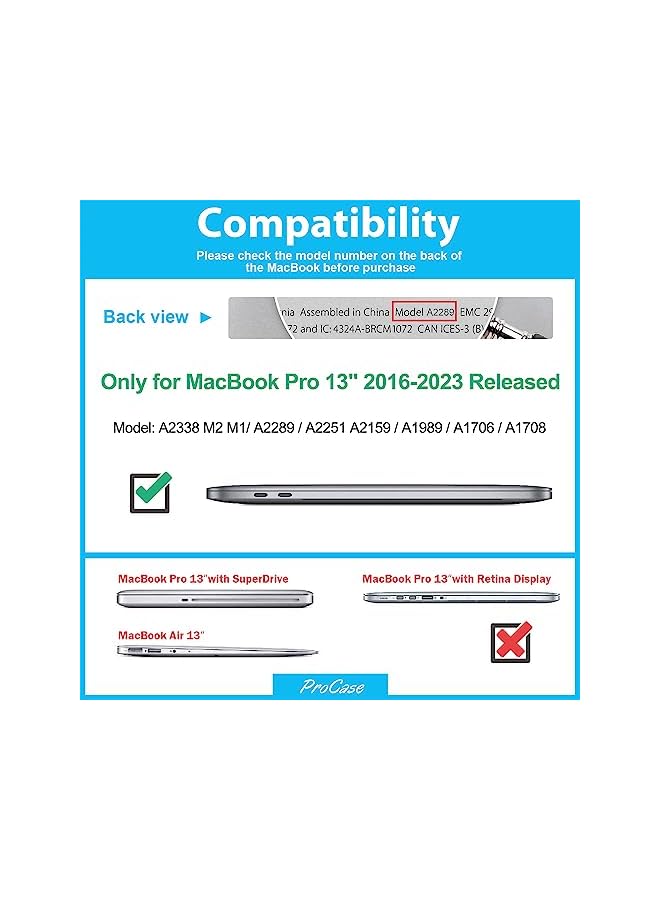 Procases Case for MacBook Pro 13 Inch 2022/2020 (A2338/A2251/A2289) Case Cover, Heavy Duty Thin Hard Shell Cover Stand Dual Layer Protective Case with Kickstand Khaki - Image 3