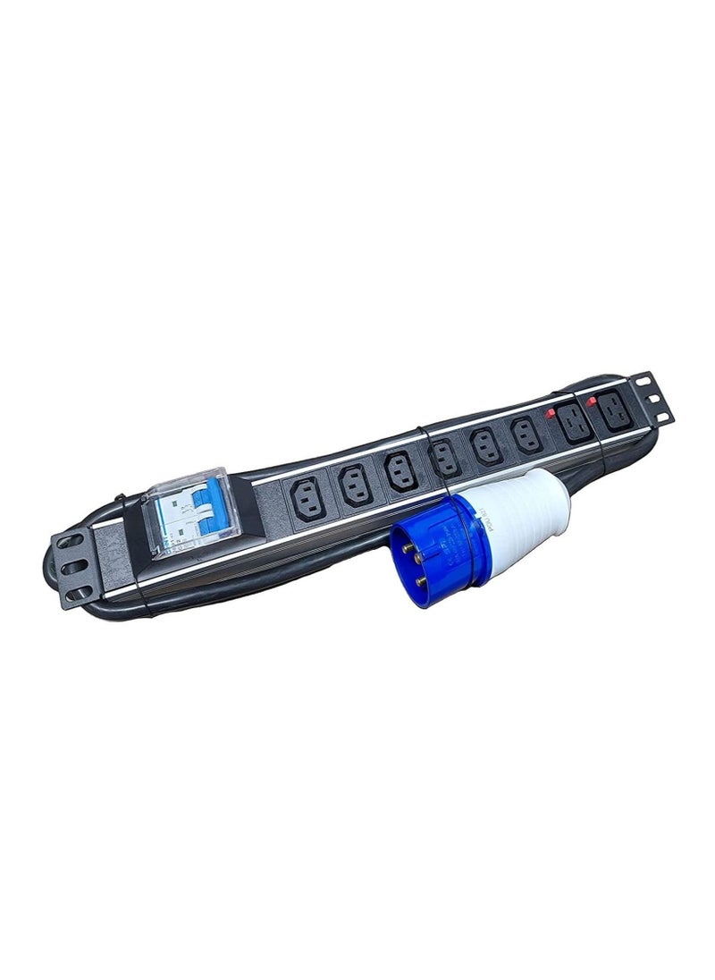 Generic - PDU-3208B-C13C19, 6X IEC C13, 2X IEC C19 OUTLETS, 32A, 220~250V, 50/60Hz, Max Output Power : 8000 W Max - Image 1