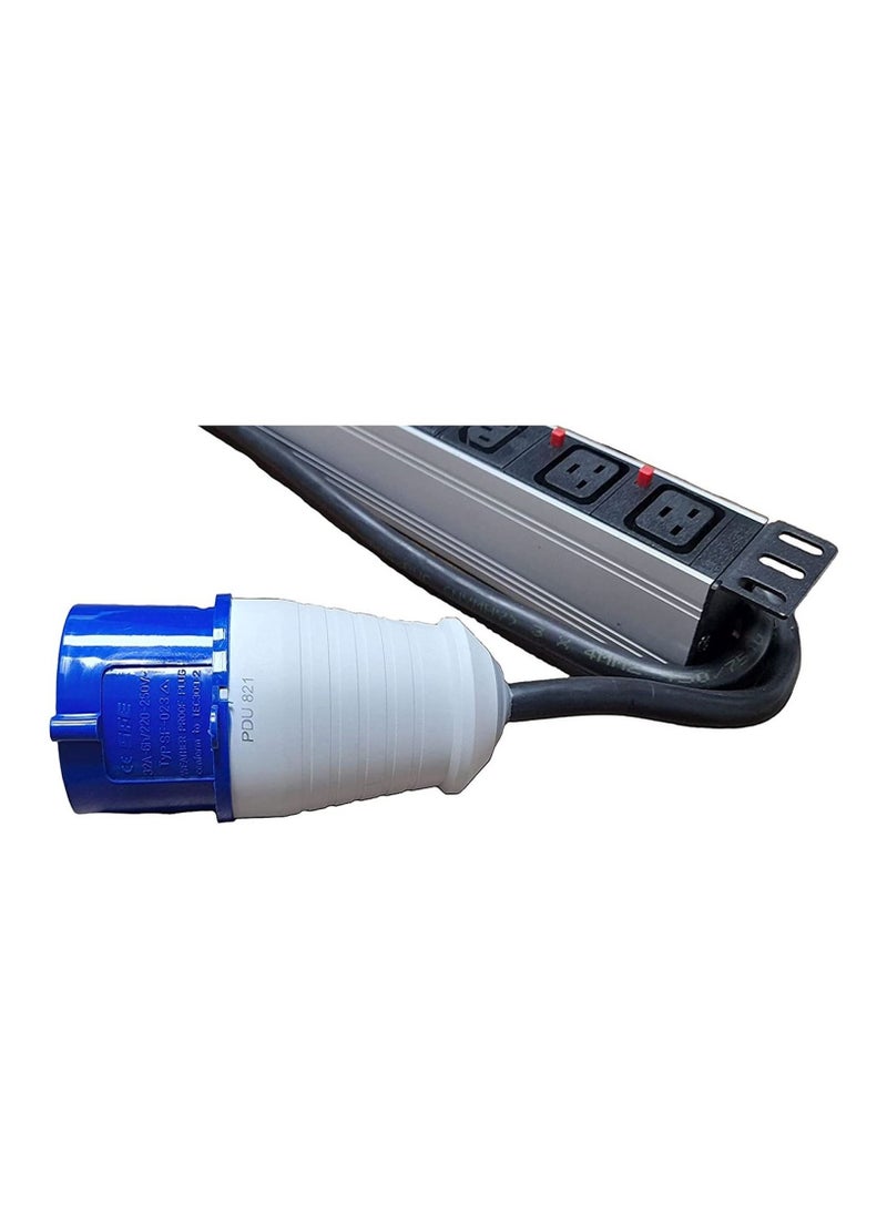 Generic - PDU-3208B-C13C19, 6X IEC C13, 2X IEC C19 OUTLETS, 32A, 220~250V, 50/60Hz, Max Output Power : 8000 W Max - Image 1