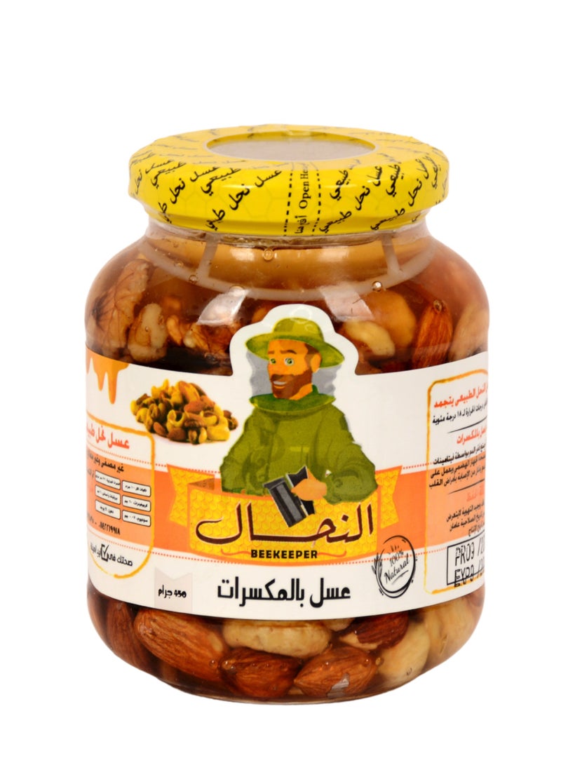 النحال عسل نحل طبيعي بالمكسرات 450جرام - Image 1