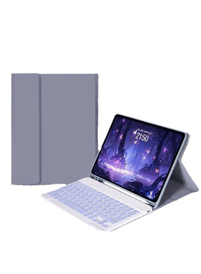 For 2024 IPad Keyboard Protective Case Built-in Pen Slot 10 Generation 11Pro Apple Hibernation Protective Case Leather Case-Color:Light Purple + 10inch Keyboard + Dual-mode Bluetooth Mouse-Applicable Models:Ipad Pro 2018/2020/2021/2022 Version Full Screen  - Image 5