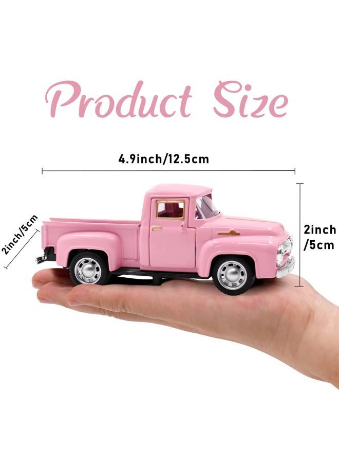 YimiBloss Easter Farm Pickup Truck Decor with Eggs, Mini Vintage Metal Diecast Farmhouse Pickup Happy Spring Farm Tiered Tray Decorations for Home Kitchen Table - Image 4