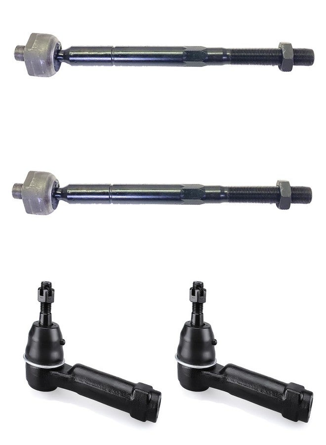HHCM 4pc Front Outer Inner Tie Rod End Kit ES800408 EV800611 for Chrysler 200 2011-2014, Sebring 2007-2010, Steering Tie Rod Ends for Dodge Journey 2009-2020, Avenger 2008-2014, Outer Inner Tie Rods - Image 1