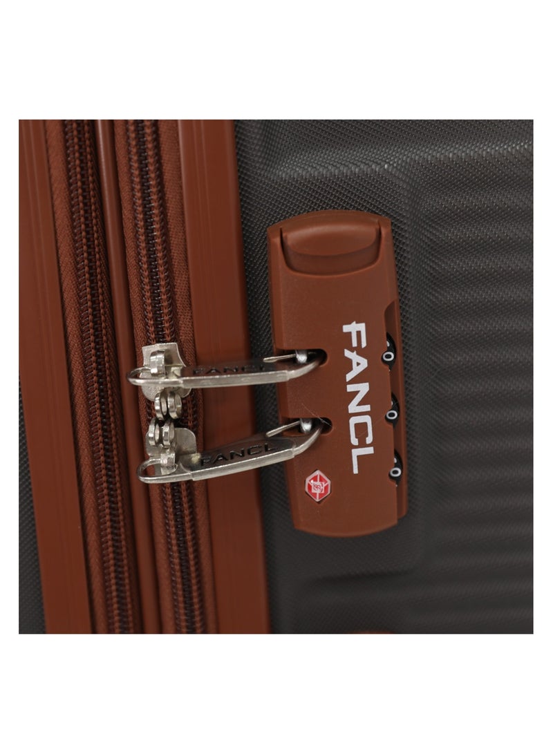 Fancl Hardshell Luggage Double Spinner Trolley Bag 4 Pieces Set,Grey (BC-14",S-20",M-24",L-28")  - Image 5