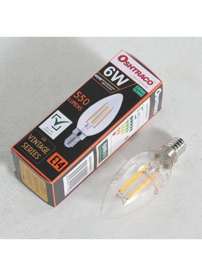 Pan Home Osthraco 6W E14 Filament Vintage Bulb 4.5x12cm - Clear - 182OST9900160 - Image 3