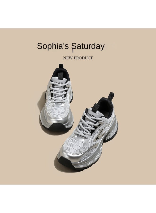 SAFIYA Saturday Women's Shoes Spring/autumn 2025 New Simple Sports Casual Shoes Women's Versatile Chunky Sneakers Platform Shoes - Image 5