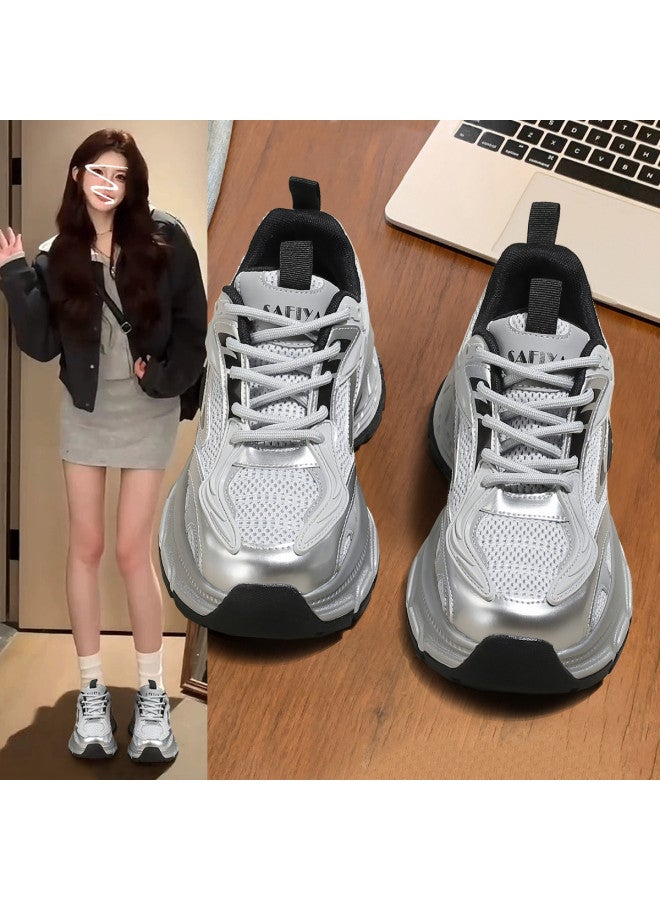 SAFIYA Saturday Women's Shoes Spring/autumn 2025 New Simple Sports Casual Shoes Women's Versatile Chunky Sneakers Platform Shoes - Image 2