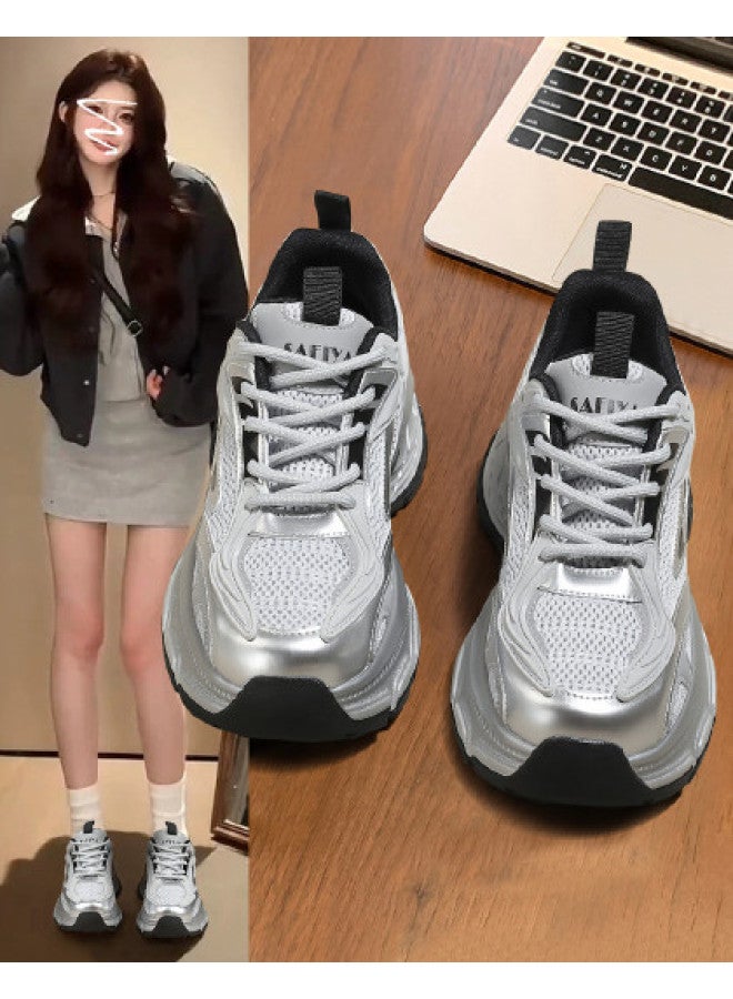 SAFIYA Saturday Women's Shoes Spring/autumn 2025 New Simple Sports Casual Shoes Women's Versatile Chunky Sneakers Platform Shoes - Image 1