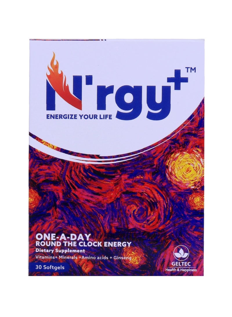 Geltec N'rgy+ Dietary Supplement 30 Softgels - Image 1