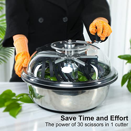 MELONFARM 13 in Bud Leaf Bowl Trimmer, Bowl Trimmer with Switchable Stainless Steel Blades & Clear Visibility Dome, Hand Twist Spin Cutting Bud Trimmer for Buds, Flowers, Hydroponics Plants - Image 5