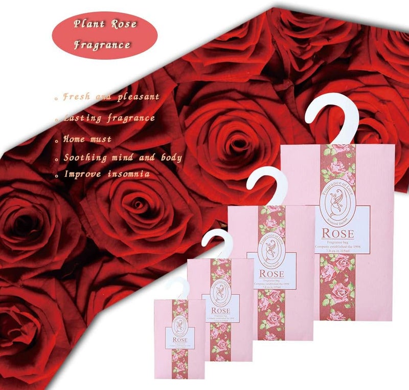 lifetop Global sizing options 16Packs Lavender & Rose Closet Air Freshener Deodorizer Scented Sachets Bags for Drawer Closets, Wardrobes and Bedrooms, Car Scent (Lavender + Rose) Trendy varied sizing alternatives - Image 3