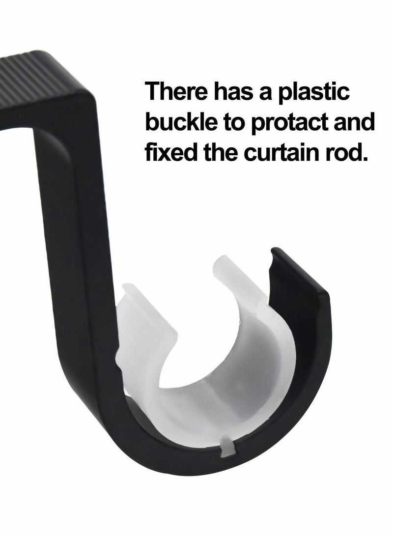 Y&D Curtain Rod Brackets 2 Pcs Double Ceiling Holder with Heavy Duty Metal Pole Bothway Decorate for Multiple Style - Image 3