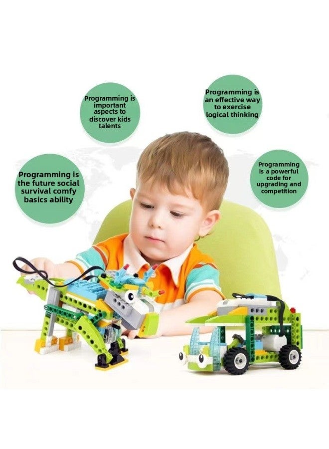 Wedo2.0 Programming Robot Early Education Puzzle Assembled Building Blocks Toy Set Wholesale-Color:Building Block Bag + Electronic Parts + Box - Image 4