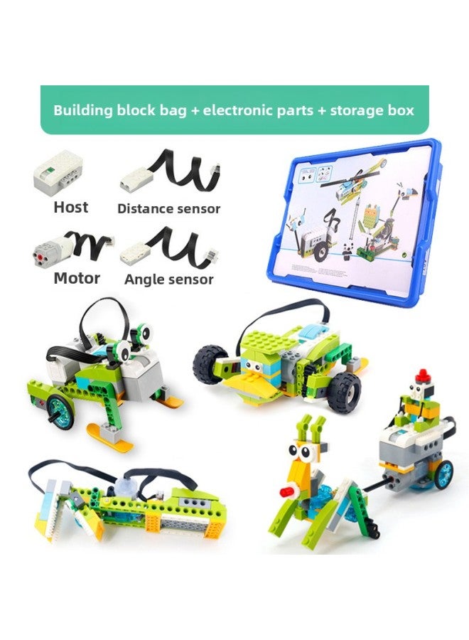 Wedo2.0 Programming Robot Early Education Puzzle Assembled Building Blocks Toy Set Wholesale-Color:Building Block Bag + Electronic Parts + Box - Image 1