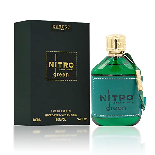 Dumont Nitro Green Eau De Parfum - Vibrant Weekend Fragrance - 3.4 Fl Oz - Image 1