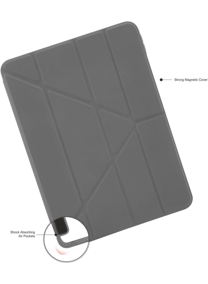 Pipetto Origami No1 for Apple iPad Pro 13 inch Case (2024) M4 Smart Cover with 5 in 1 Stand - Grey - Image 4