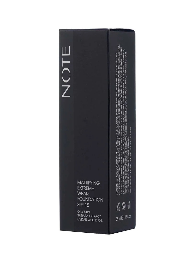 Note Note Mattifying Extreme Wear Foundation 102 - Warm Almond