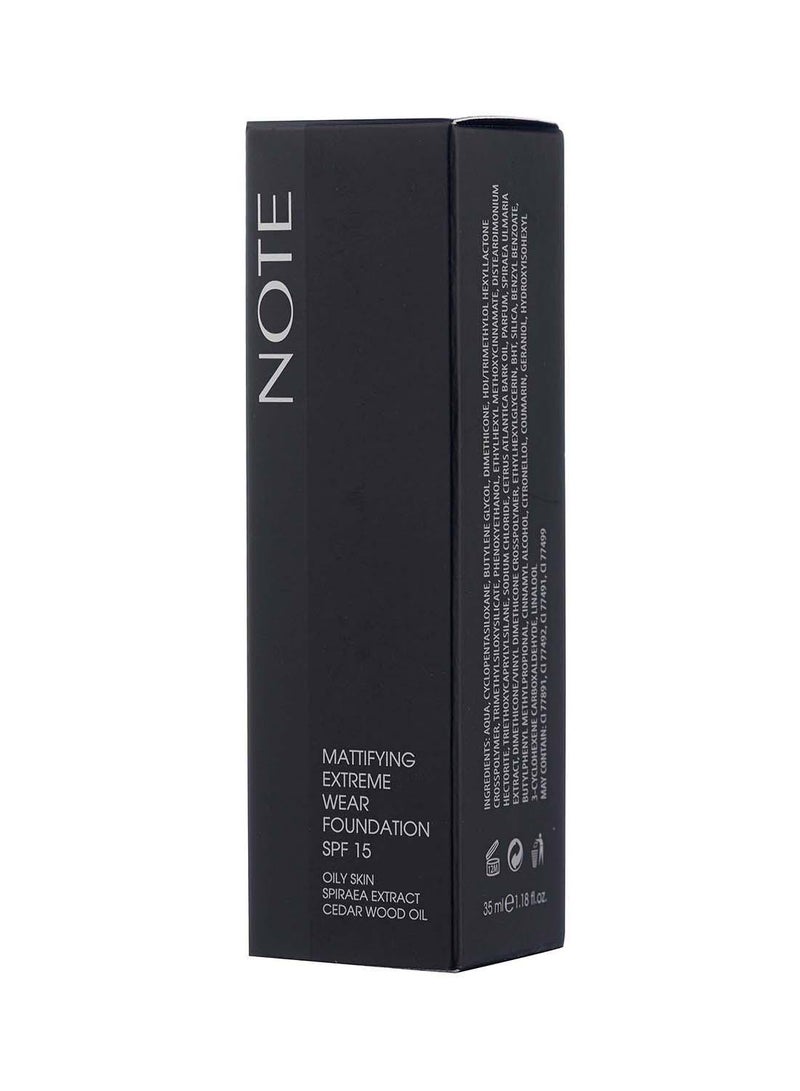 Note Mattifying Extreme Wear Foundation 102 - Warm Almond - Image 4