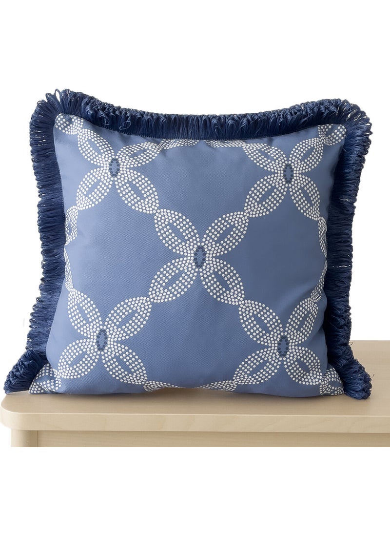 Ritmo Home Tasseled Scandinavian Ethnic Marine Throw Pillow Cover  - Image 1