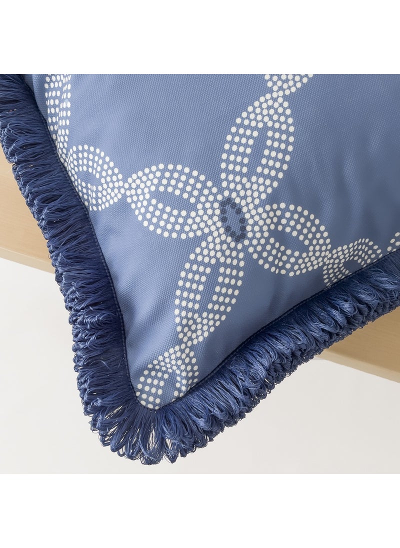 Ritmo Home Tasseled Scandinavian Ethnic Marine Throw Pillow Cover  - Image 2