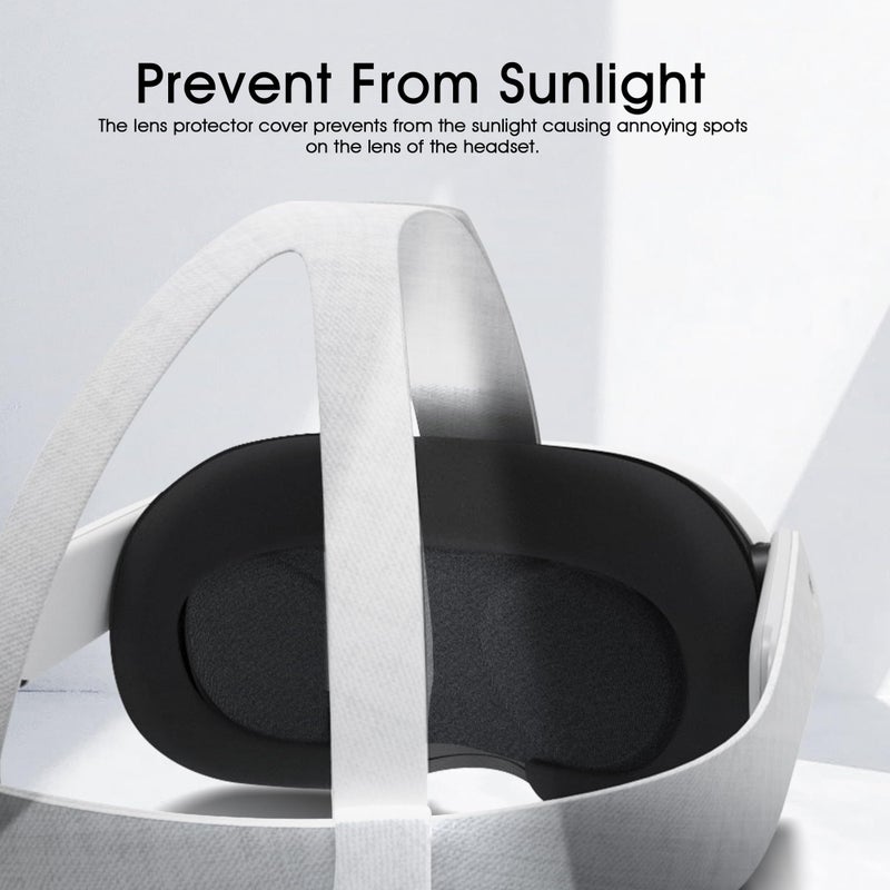 Orzero (1 Pack) VR Lens Protector Cover Compatible for Quest 3S, Quest 3/2/1, Valve Index, PICO 3/4/4 pro/4 Ultra, Dust Proof Washable Protective Sleeve Sunlight Blocking Anti-Scratch - Black - Image 3