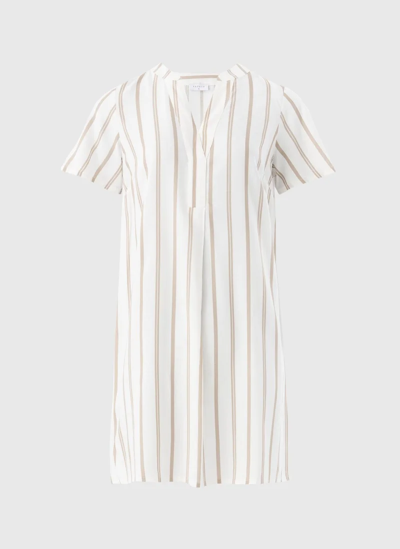 Matalan Taupe Stripe Popover Tunic