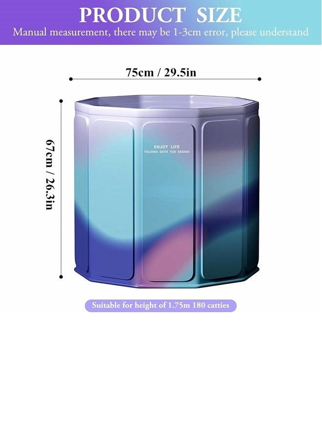 حوض استحمام ثلجي محمول قابل للطي للرياضيين، يستعيد عضليًا سريعًا، علاج بالماء البارد، حوض استحمام ثلجي مناسب للاستخدام المنزلي والرياضي في الهواء الطلق، بسعة كبيرة، سريع الفتح دون الحاجة إلى تركيب. - Image 5