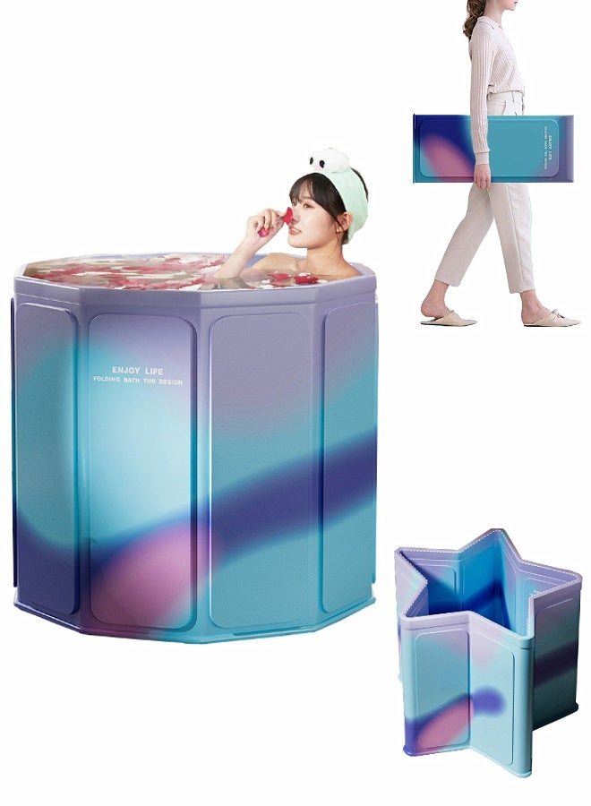 حوض استحمام ثلجي محمول قابل للطي للرياضيين، يستعيد عضليًا سريعًا، علاج بالماء البارد، حوض استحمام ثلجي مناسب للاستخدام المنزلي والرياضي في الهواء الطلق، بسعة كبيرة، سريع الفتح دون الحاجة إلى تركيب. - Image 1