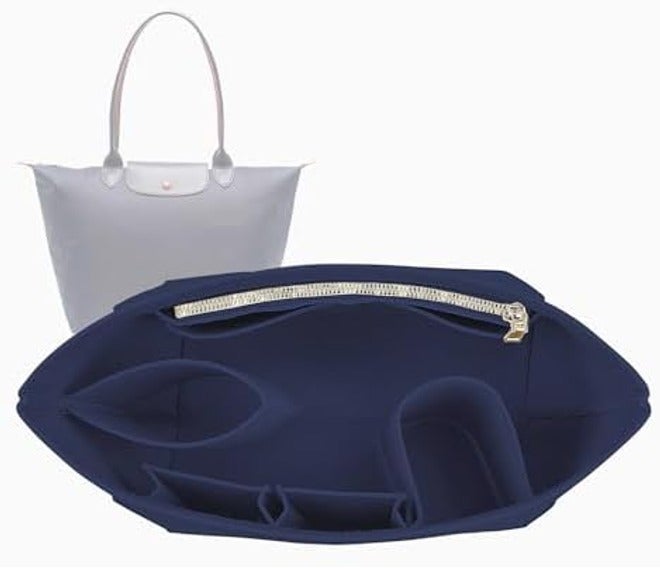 Lckaey Purse Organizer Insert for Longchamp Le Pliage Large Tote, Felt Handbag Organizer, Black, 1028black-L (AG) - Image 3