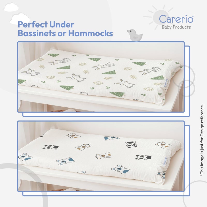 Carerio Newborn Baby Godadi, Soft Mulmul Cotton Baby Bed, Godadi, Crib Sheet, Cartoon Mat Bedding, Multicolor (Medium, Pack of 2 (01)) - Image 3