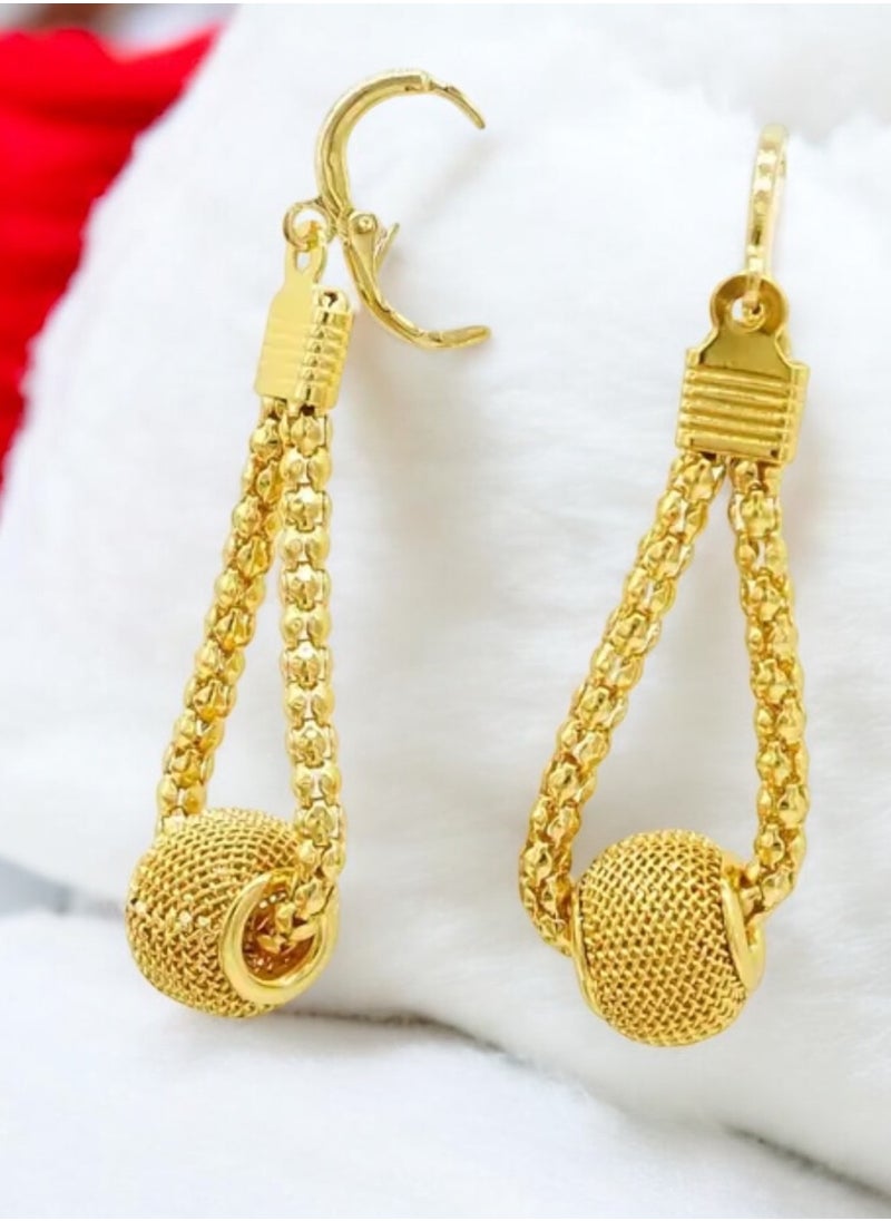 GOLDMAX Elegant 21k Gold Plated Drop Earrings For Women  - Image 1