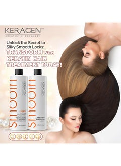 KERAGEN - Brazilian Keratin Smoothing Treatment, Dry And Damaged Hair  - Image 5