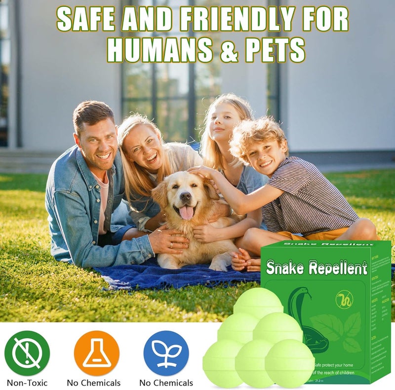 Enbabbor 36 Pack Snake Repellent for Yard, Powerful Outdoor & Indoor Lizard be Gone for Garden Lawn, Natural Lizard Repellent for Outdoor Camping Fishing, Effective Repels Snakes Lizard Pets Safe Balls Green - Image 3