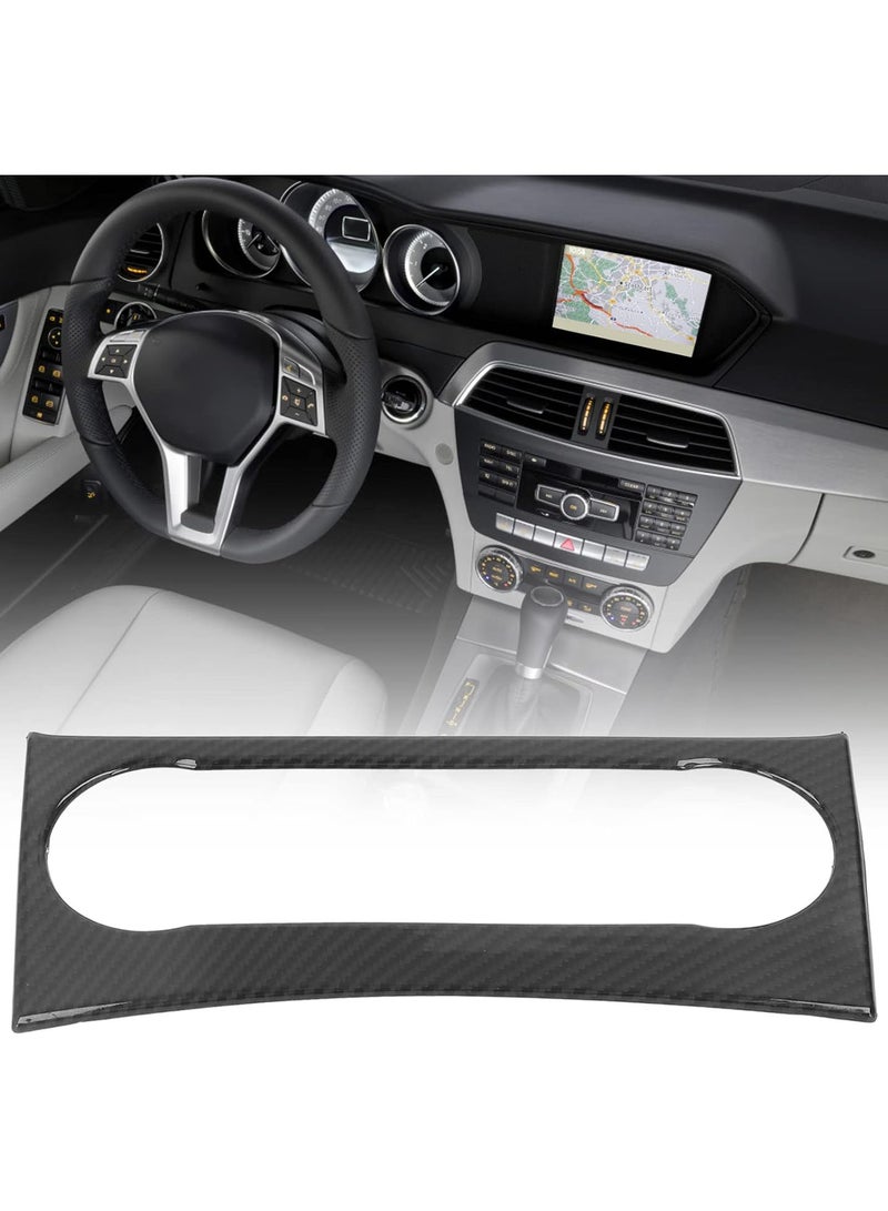 GGOOT Air Condition Panel Frame Fit for Benz C Class W204 2011-2015, Center Console Air Condition Switch Panel Frame Cover Carbon Fiber Style Replacement - Image 5