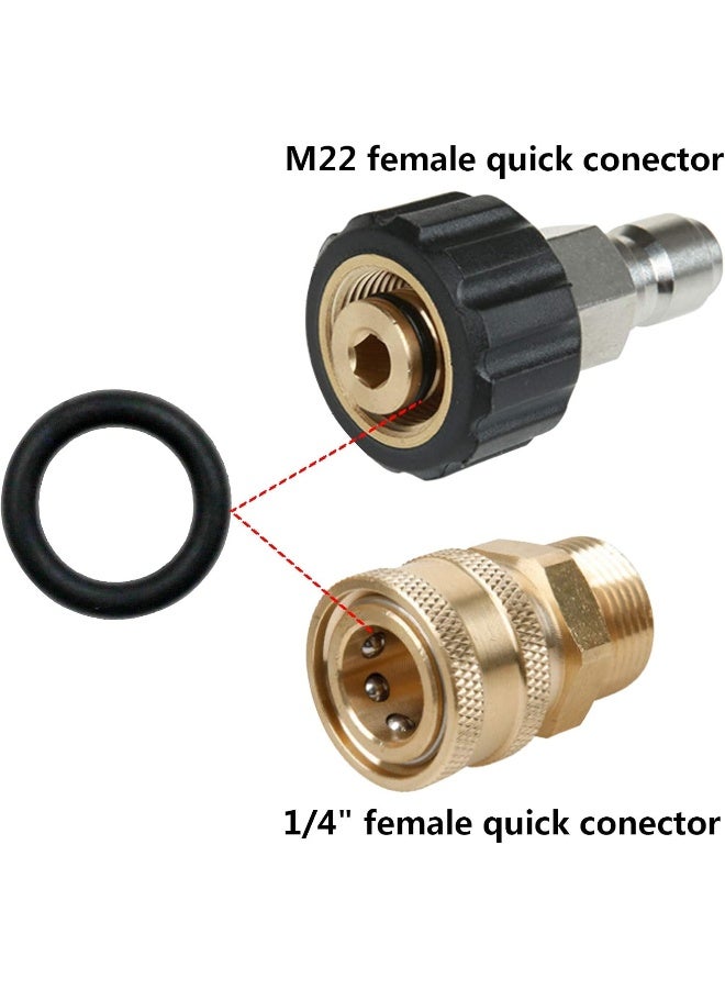 Kyuionty 50Pieces Silicone Power Pressure Washer O-Rings For 1/4 Inch M22 Quick Connect Coupler (Black)  - Image 4