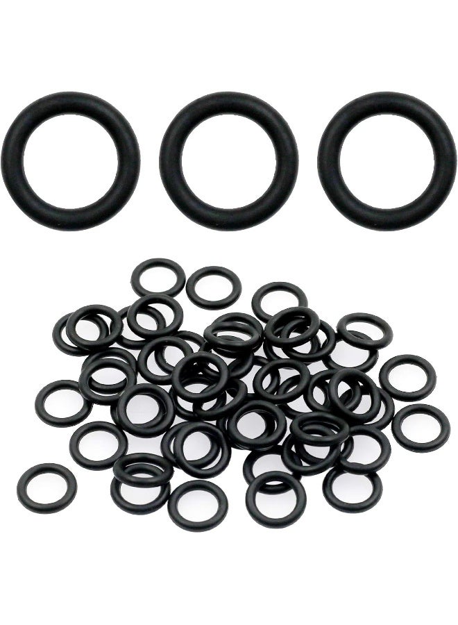 Kyuionty 50Pieces Silicone Power Pressure Washer O-Rings For 1/4 Inch M22 Quick Connect Coupler (Black)  - Image 1